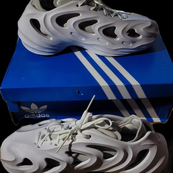 Men's Adidas AdiFOM Q Sneakers Adiplus Off White & Aluminum Size 9.5  - Open Box - Picture 10 of 16